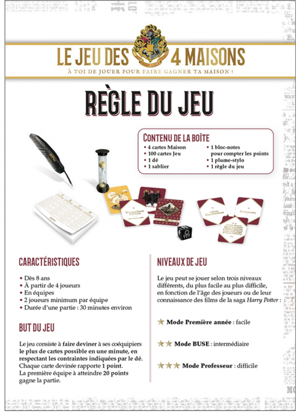 HARRY POTTER - Le jeu des 4 maisons - 2