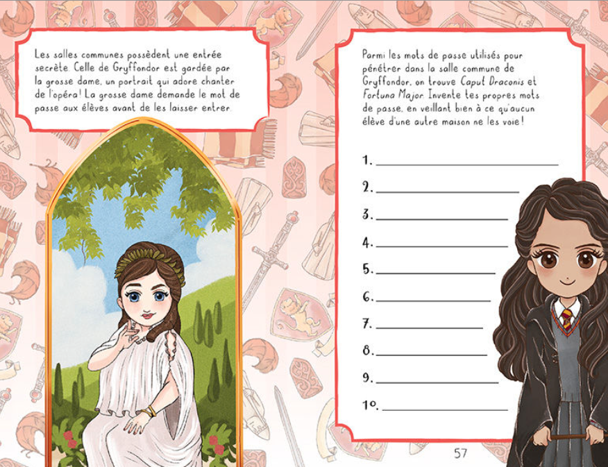 HARRY POTTER Les 4 Maisons Le journal créatif Livre littérature Harry Potter