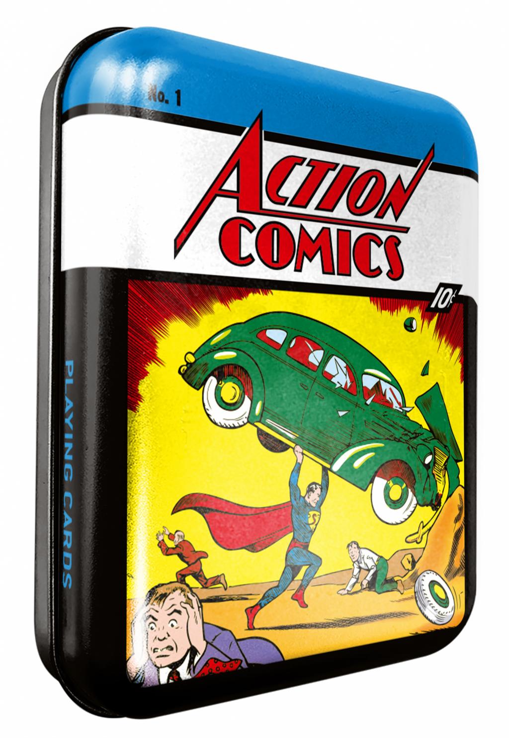 DC COMICS Action Comics Playing Card Game Tin Box
