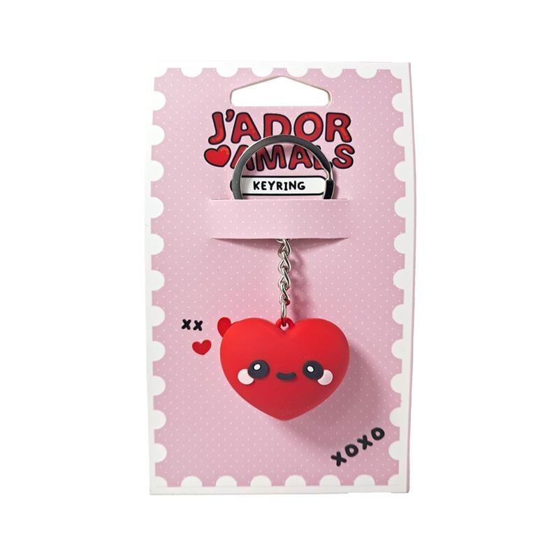 KAWAII - Coeur - Porte-clés 3D en PVC - 2
