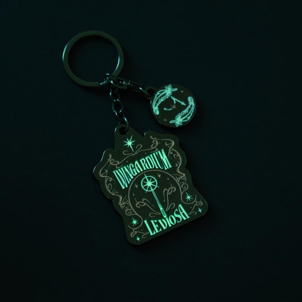 HARRY POTTER - Wingardium Leviosa - 'Glow in the Dark' Keychain - 3