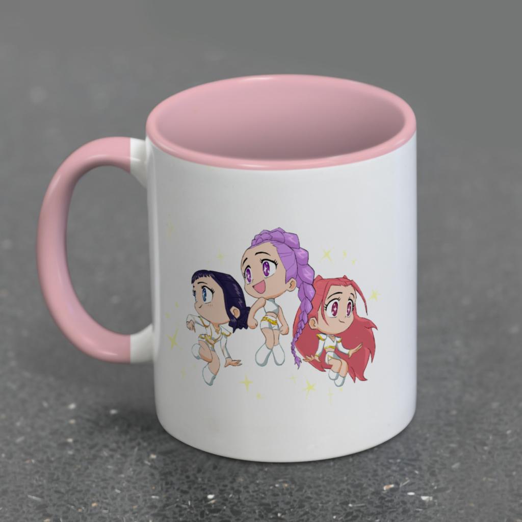 K-POP DEMON HUNTERS - Huntrix Chibi - Mug interieur Coloré 325ml - 2