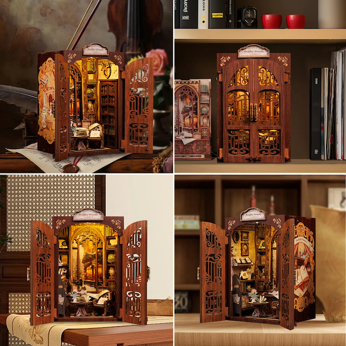 BOOK NOOK KIT - DIY - Memories Bookshop - 127pc + LED Light - 5