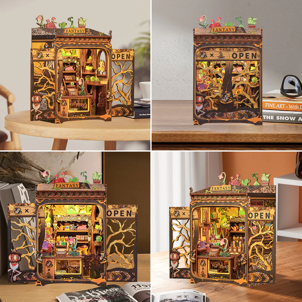 MINIATURE HOUSE - DIY - Fantacy Plant Shop - 146pc + LED Light - 6