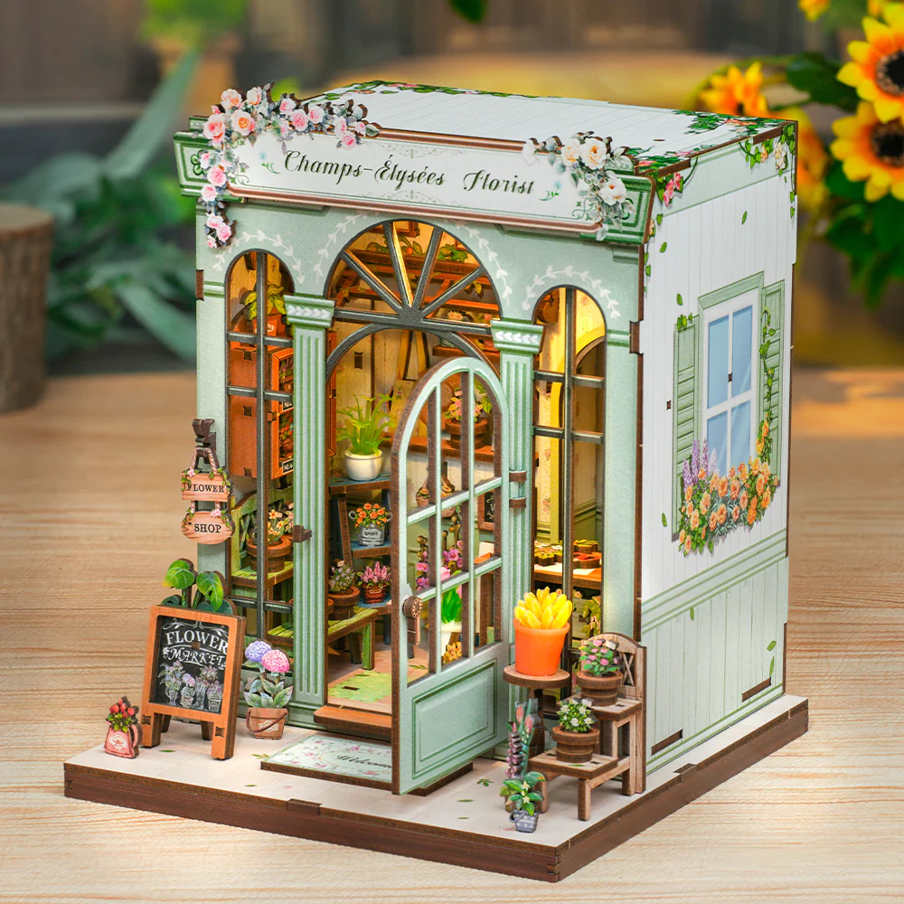 MINIATURE HOUSE - DIY - Champs-Elysées Florist - 199pc + LED Light - 5