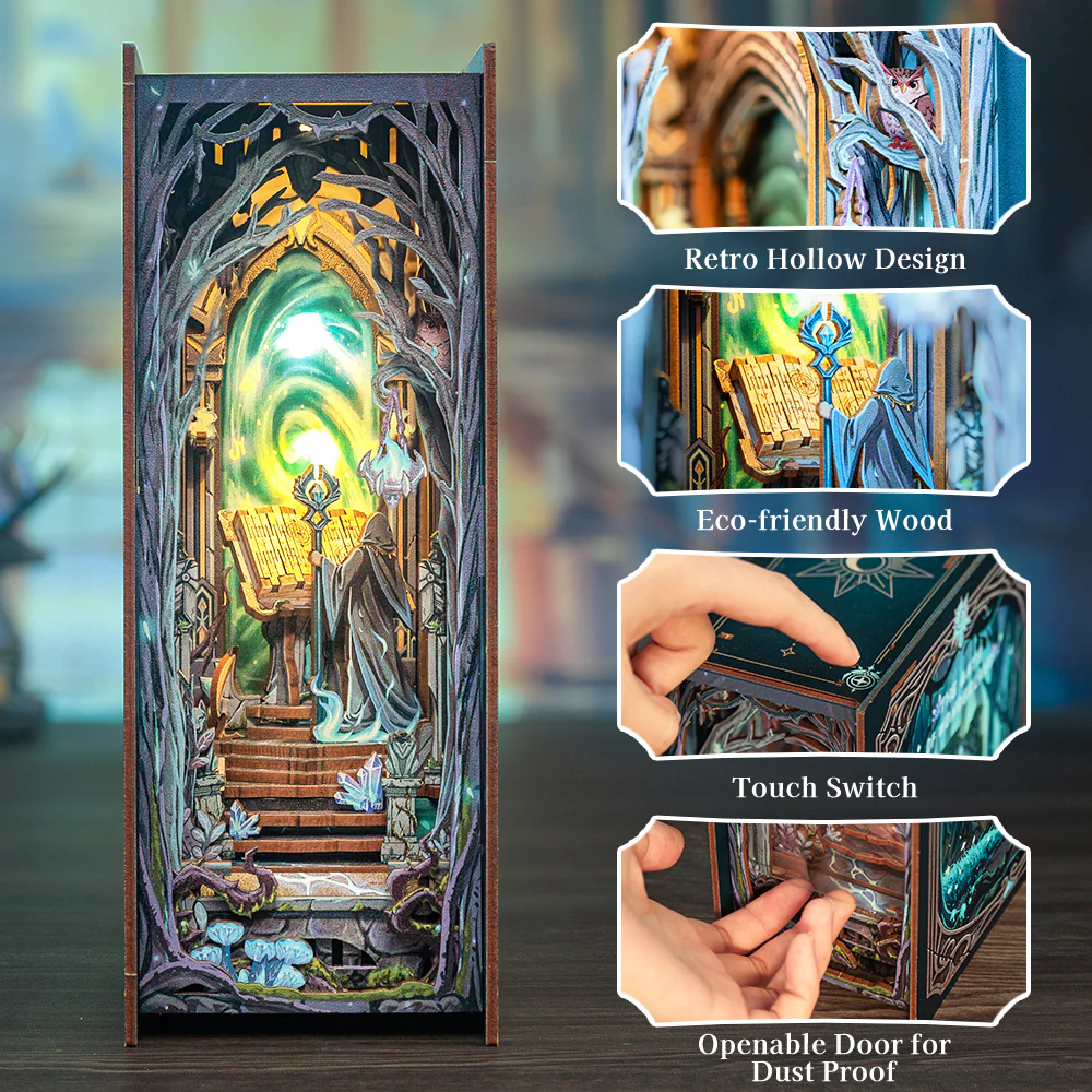 BOOK NOOK KIT - DIY - The Gate of Wonderland - 107pc + LED Light - 5