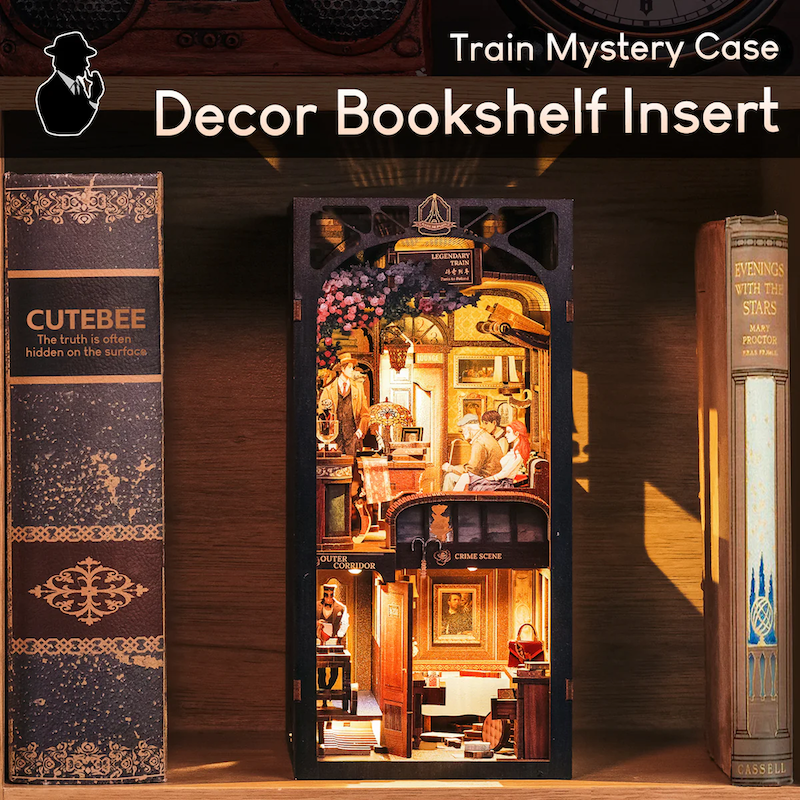BOOK NOOK KIT - DIY - Mystery Train - 338pc + LED Light - 3