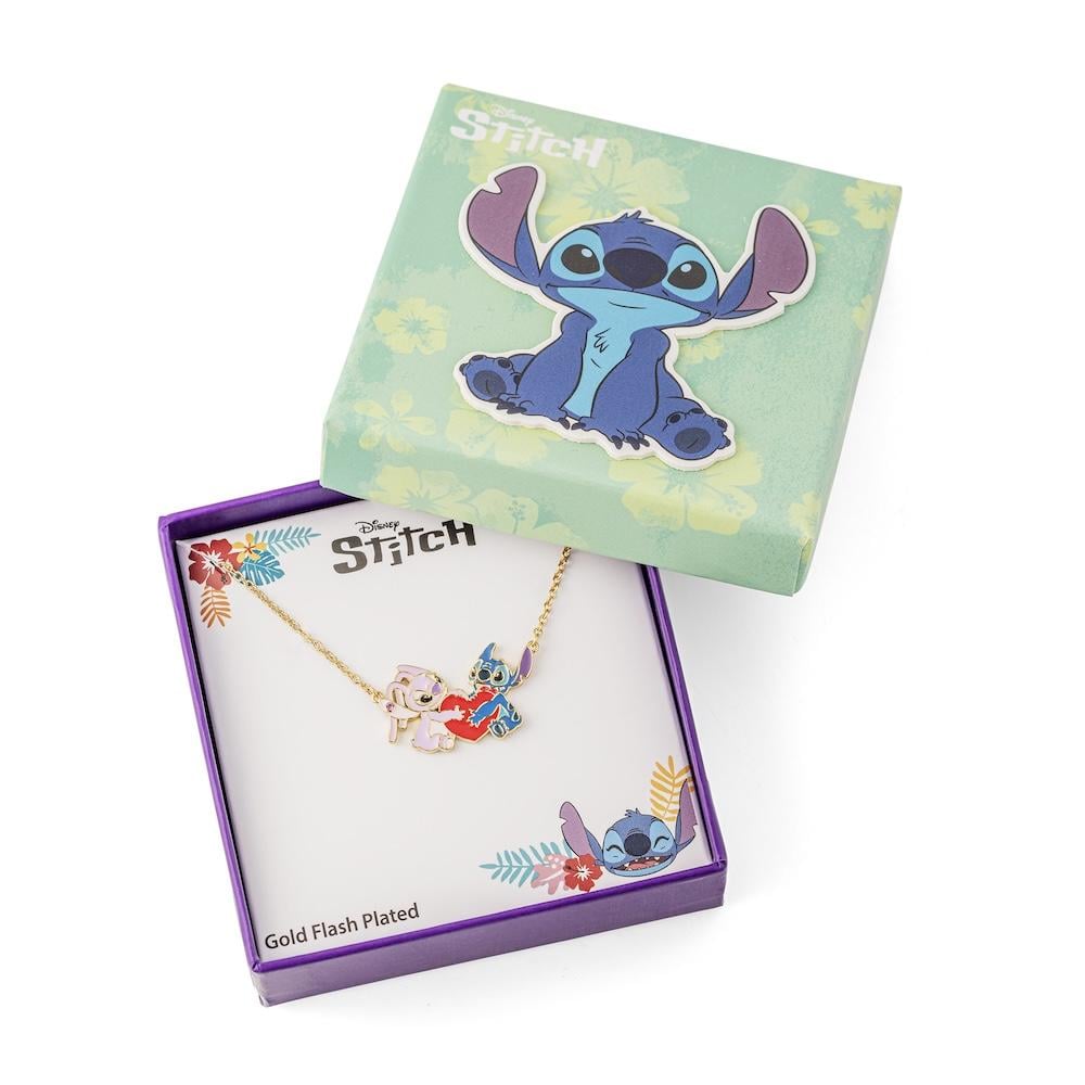 STITCH & ANGEL - Love - Collier avec Pendentif 18mm - 2