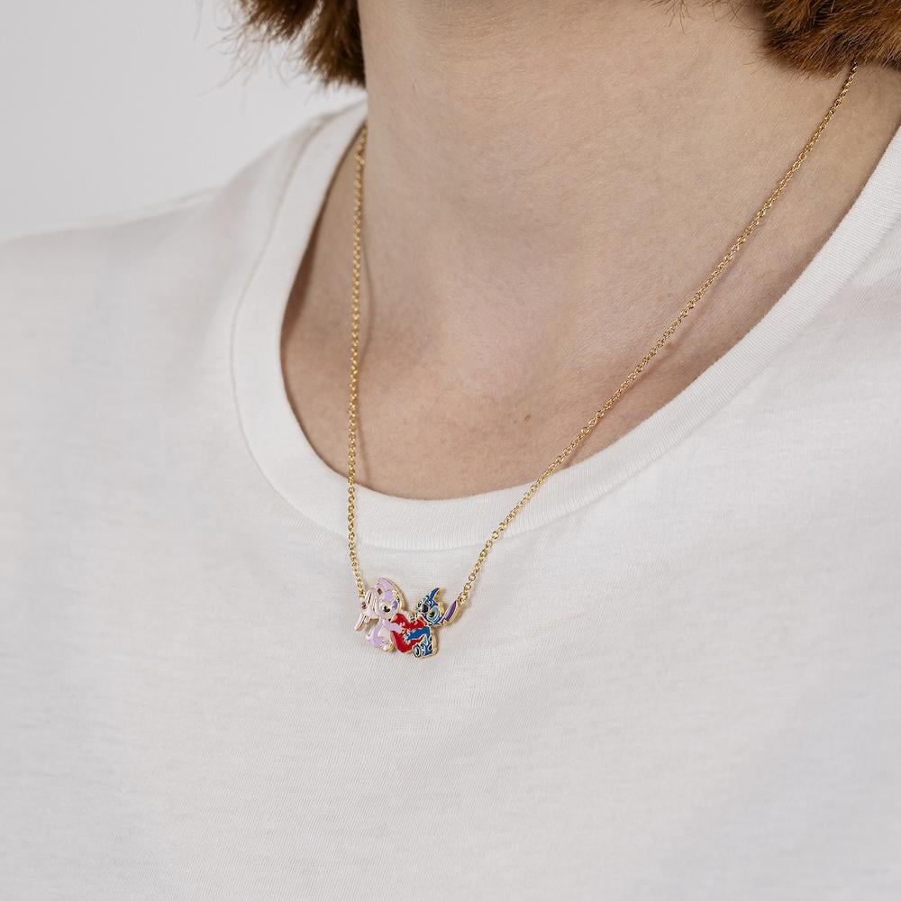 STITCH & ANGEL - Love - Collier avec Pendentif 18mm - 4