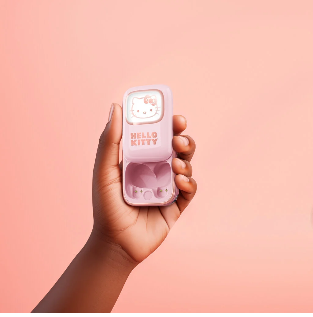 HELLO KITTY - Slide Case Light Up - Earpods Audio TWS - 6