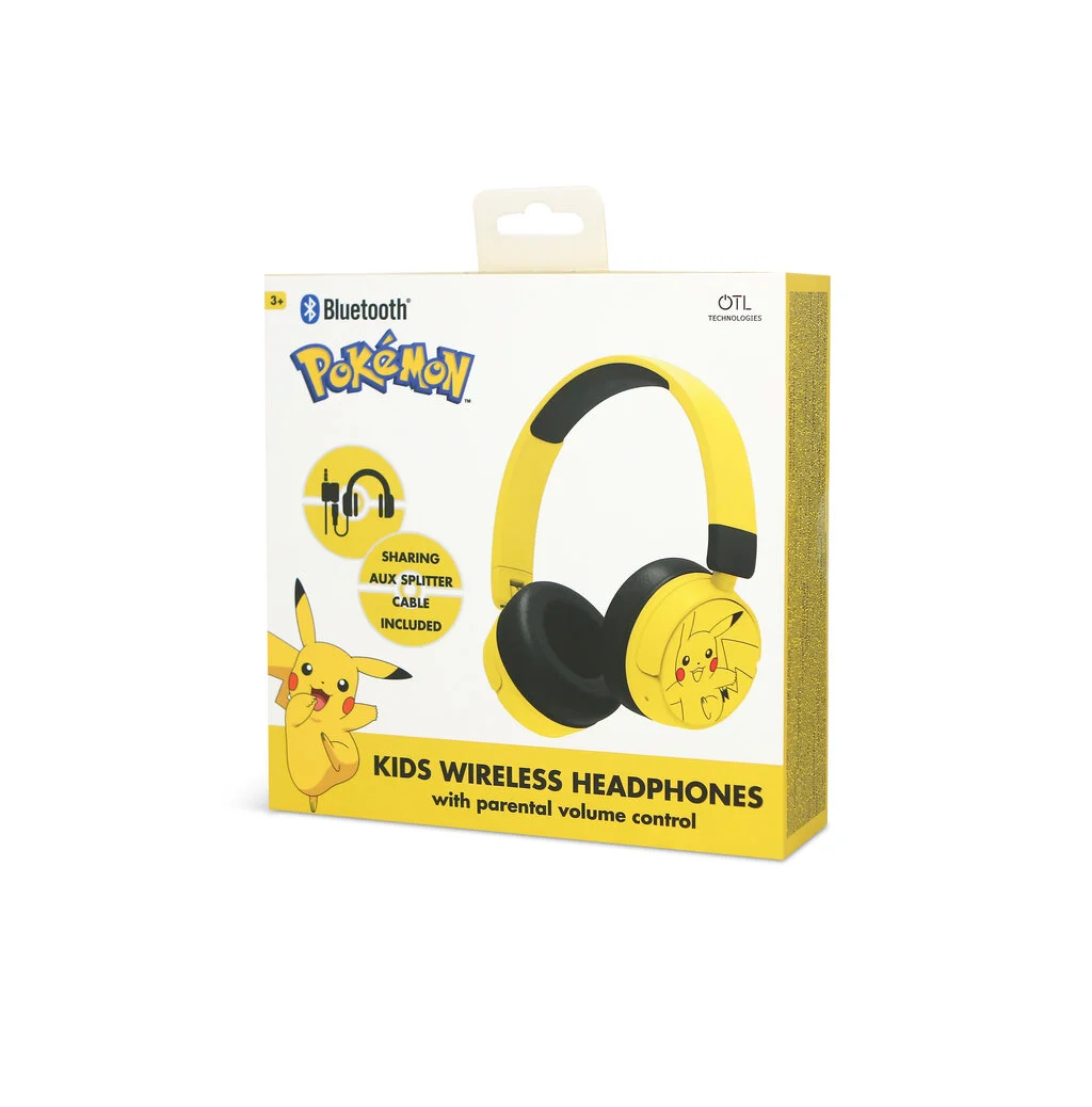 POKEMON - Junior Wireless Headphone - Pikachu Yellow - 3