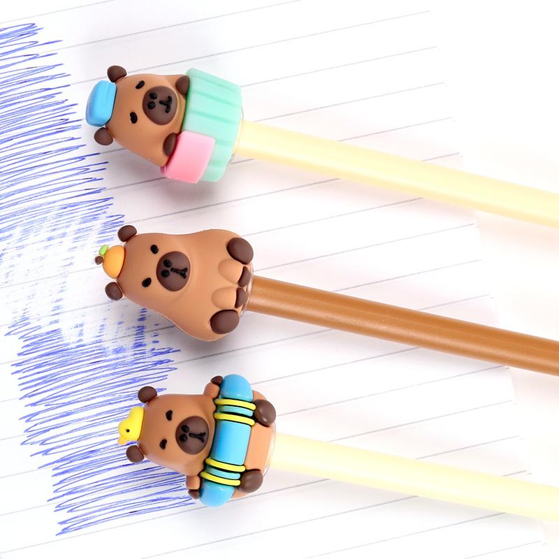 CAPYBARA - Head Topper Erasable Gel Pen (Display of 36 pcs) - 3