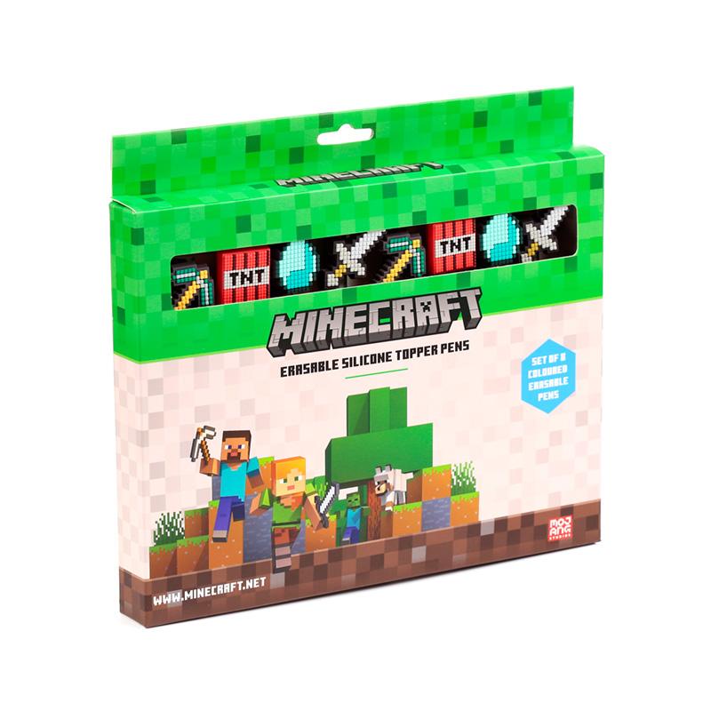 MINECRAFT - Tools - Set of 8 Head Topper Erasable Gel Pen - 4