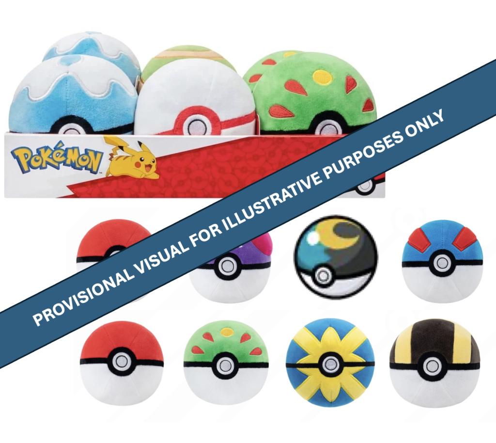 POKEMON - Peluche Pokeball 12cm  - Display 6 Pcs - 2