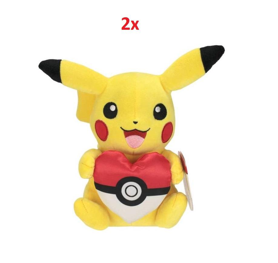 POKEMON - Peluche 20 cm - Wave Pikachu 3 Modèles - Display 6 Pcs - 2