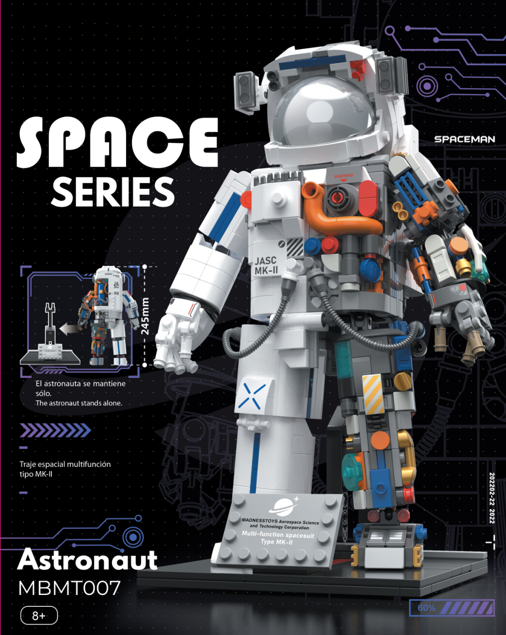 POP SERIES - Construction Kit - Astronaut - 900pc - 3