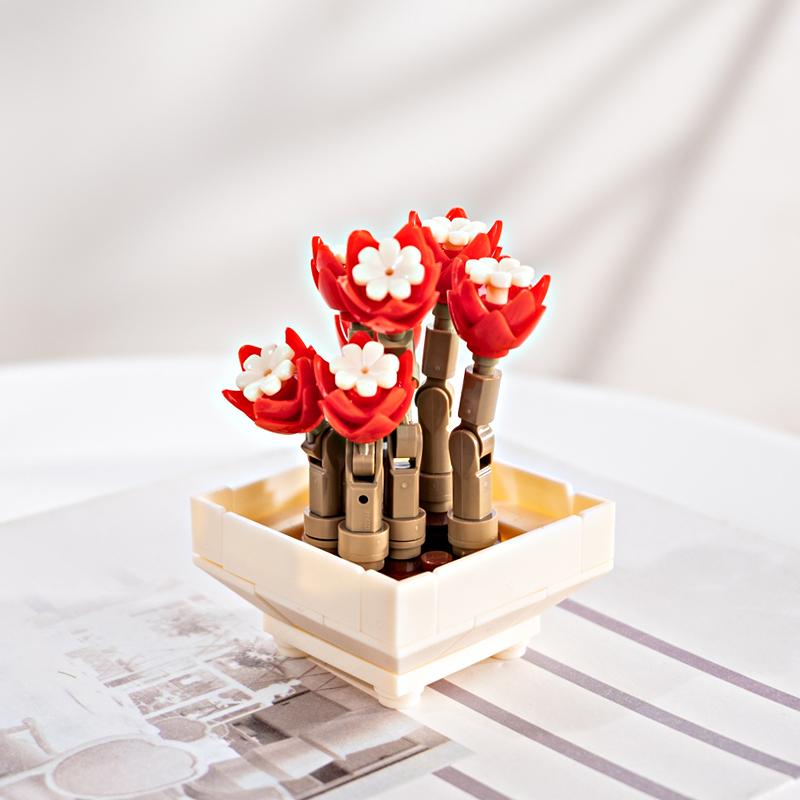 FOREVER FLOWERS - Bricks Succulent - Display 12pcs - 4