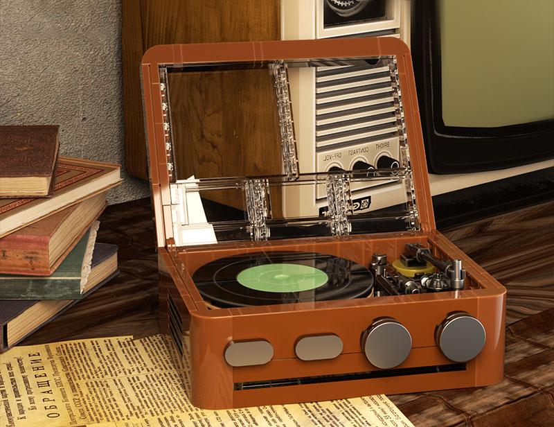POP SERIES - Construction Kit - Vinyl Record Player - 217pc - 2