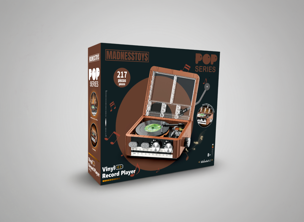 POP SERIES - Construction Kit - Vinyl Record Player - 217pc - 3