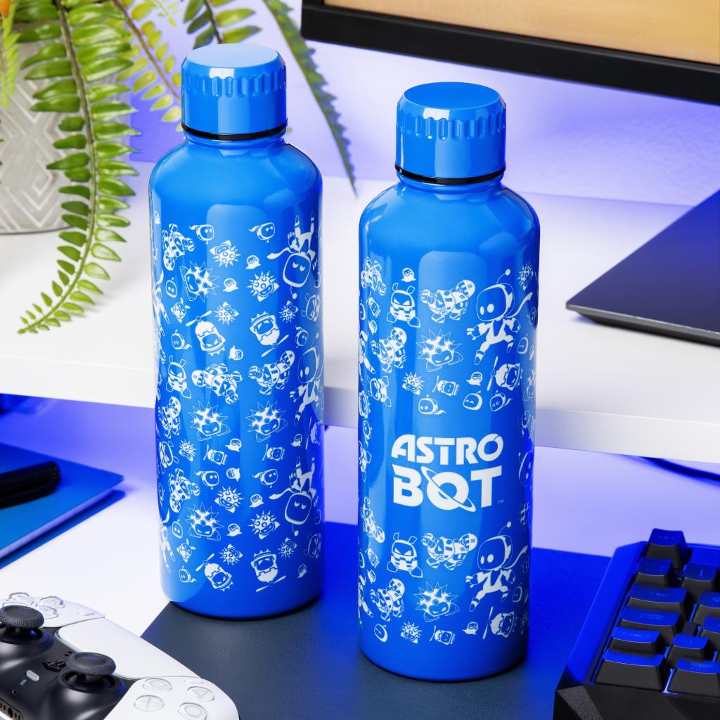 Gourde Astro Bot 500ml - Acier Inoxydable, Couvercle à Vis - Cadeau Pour Joueurs