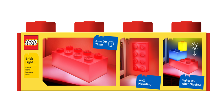 LEGO - Brique Rouge 4x2 - Lampe Brique 31x15cm - 2
