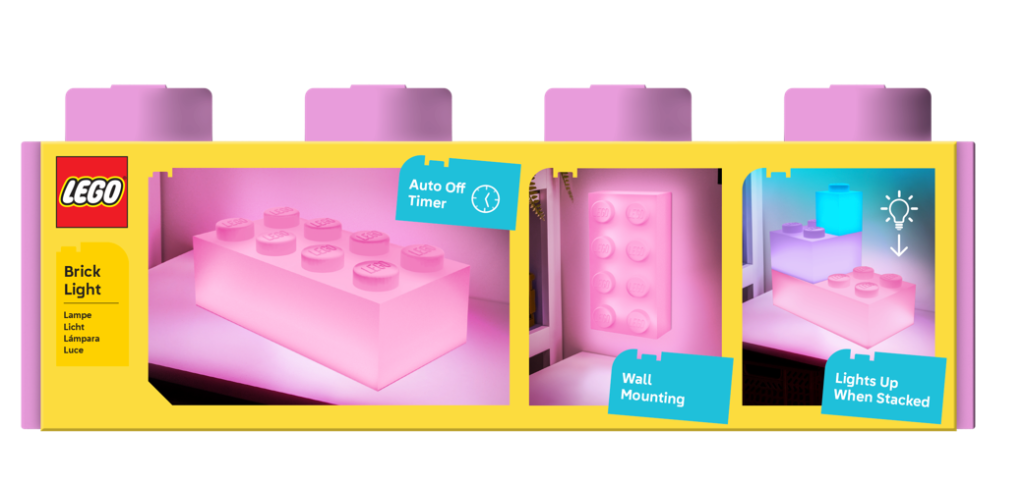 LEGO - Brique Rose 4x2 - Lampe Brique 31x15cm - 2