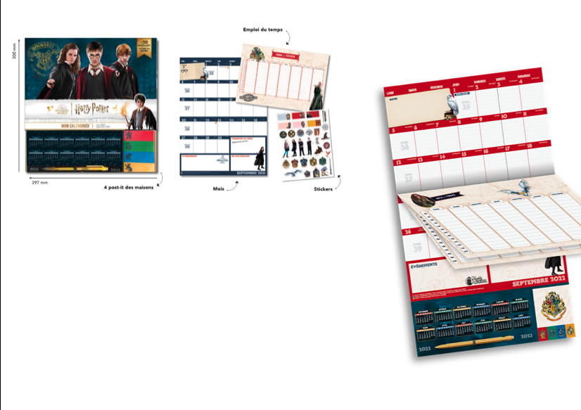 HARRY POTTER - Mon calendrier organisateur - Primaire et collège - 2