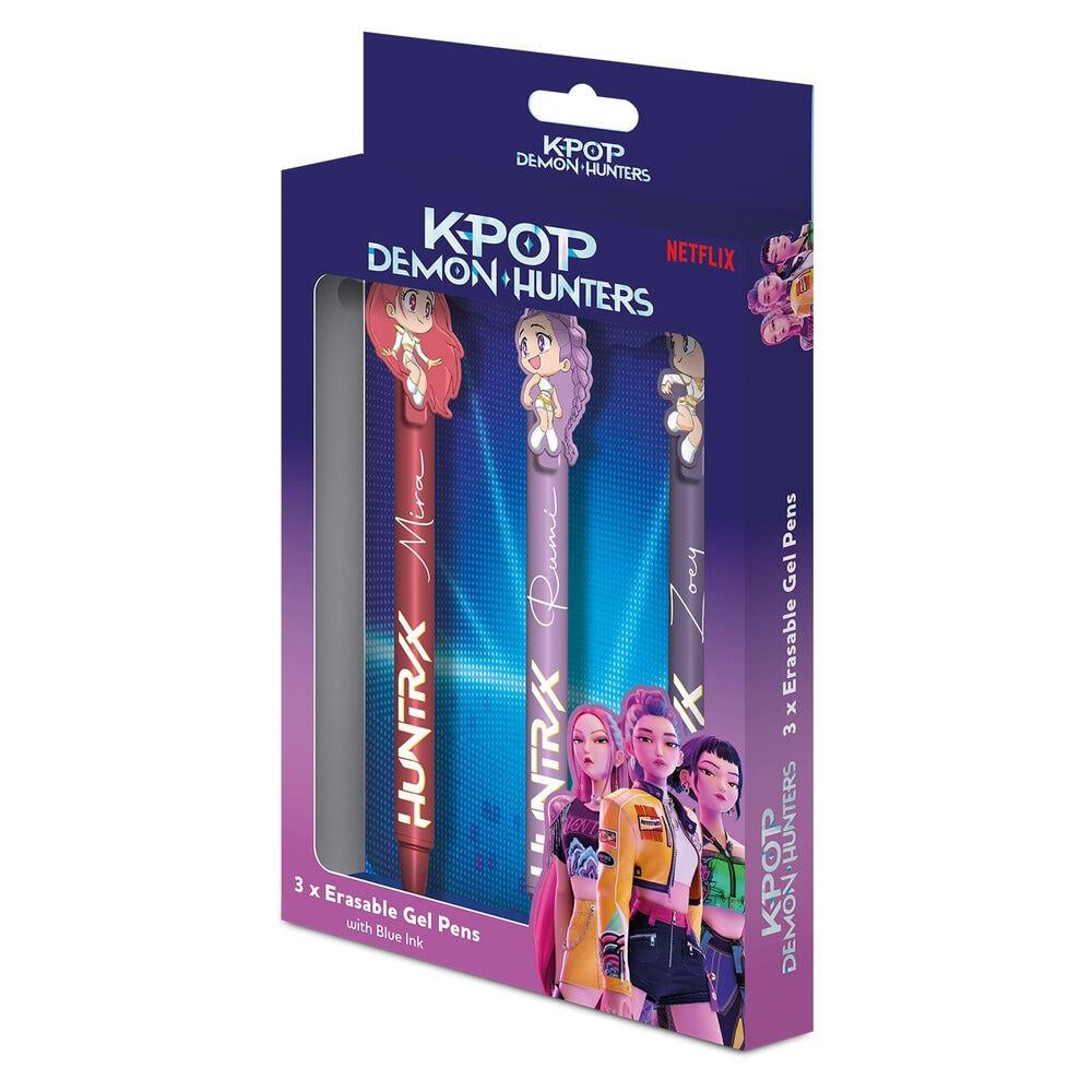 K-POP DEMON HUNTERS - 3 Head Topper Erasable Gel Pens - 2