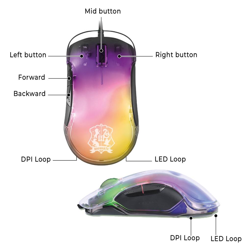 Souris Filaire Gaming Retro-Eclairage LED - Harry Potter - 5
