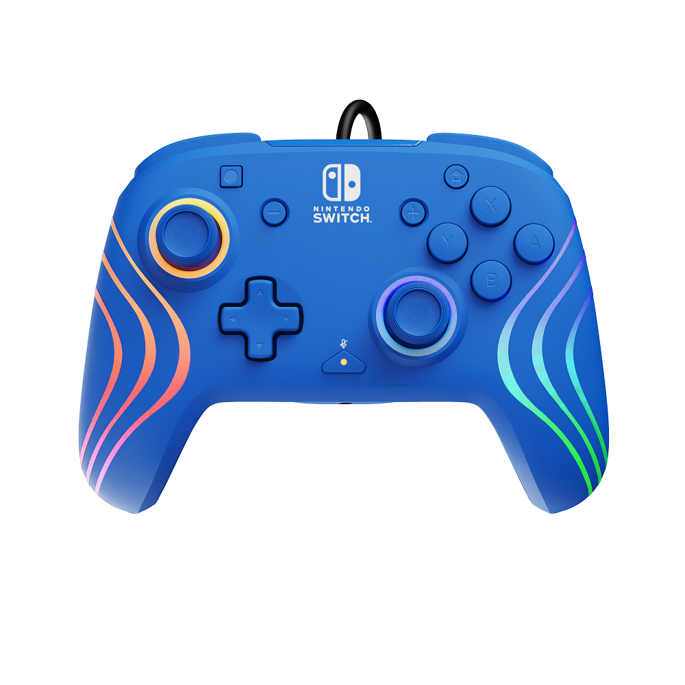 Official Switch Afterglow Wave Wired Controller Blue