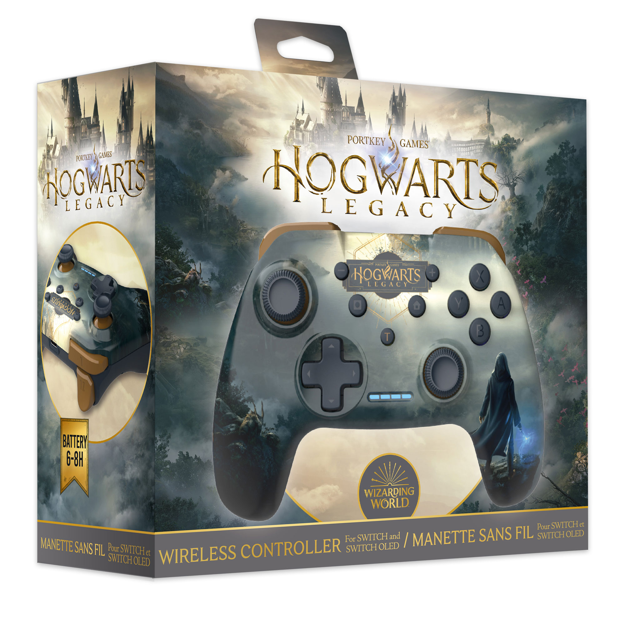 Manette Sans Fil Switch Câble 1M - Hogwarts Legacy - Paysage - Freaks and  Geeks