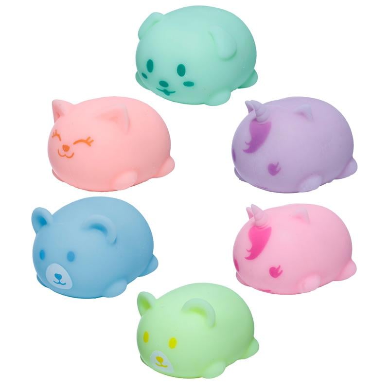 KAWAII - Animaux - Mini Balle 'Squeezies' Anti-Stress Phosphorescent - 2