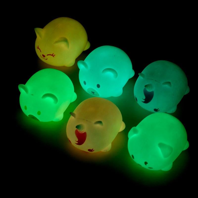 KAWAII - Animaux - Mini Balle 'Squeezies' Anti-Stress Phosphorescent - 3