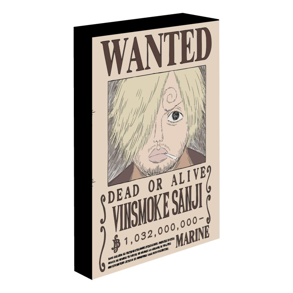 ONE PIECE - Sanji Wanted - Canvas Lumineux 40X30 Cm - 2