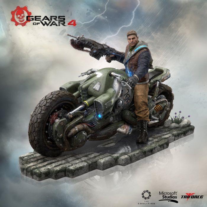 GEARS OF WAR 4 Figurine JD Fenix on a Cog Bike 49cm